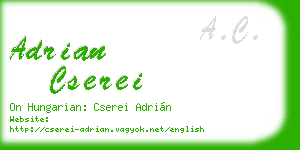 adrian cserei business card